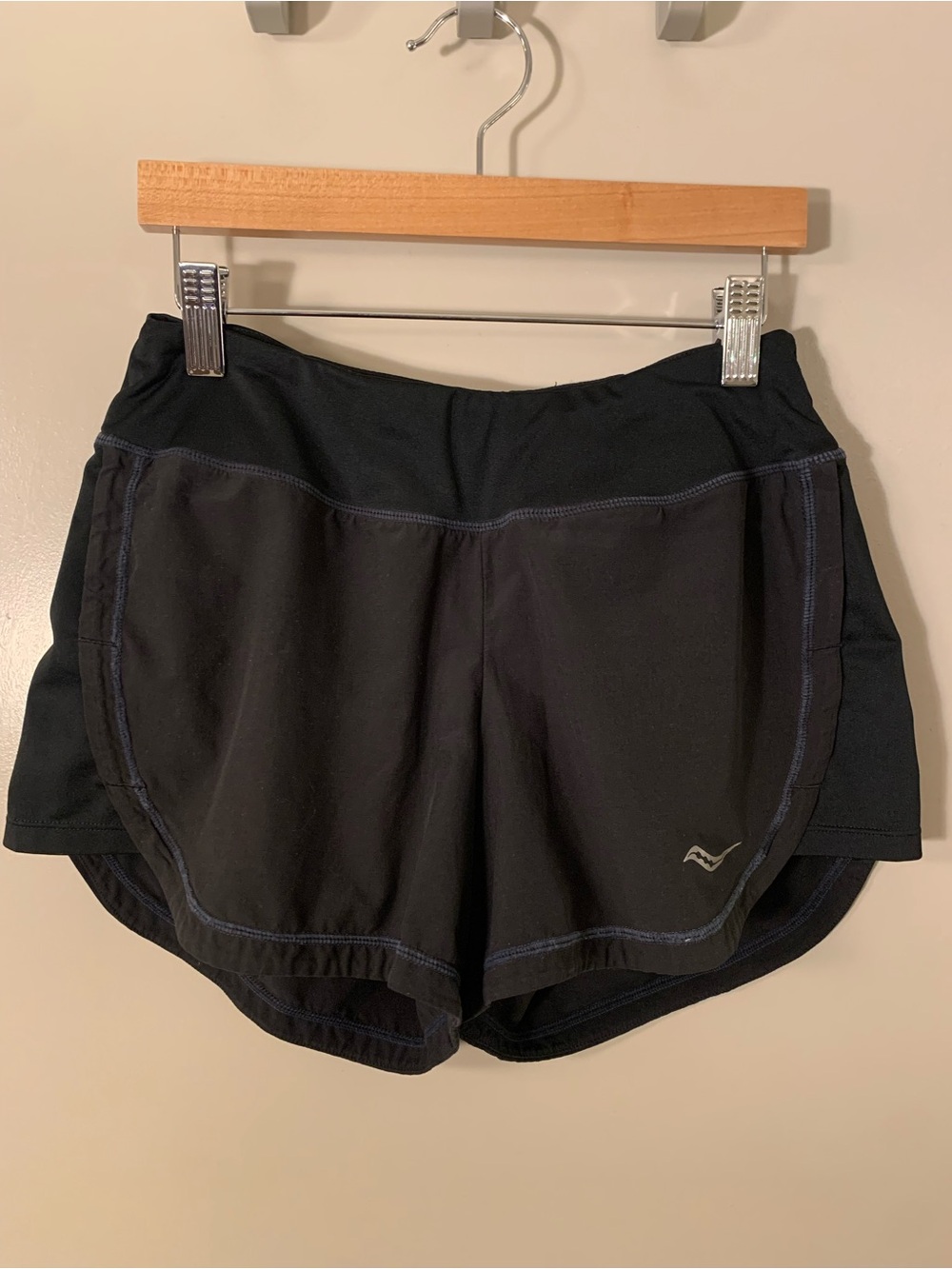 Women's Black Saucony Running Shorts